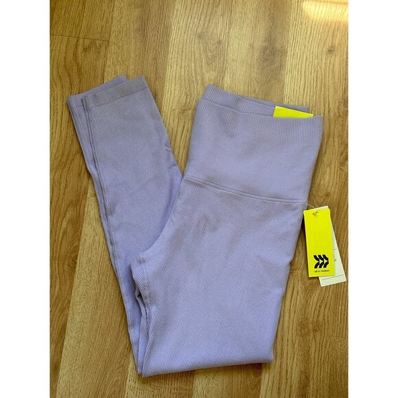NWT All in Motion High Waisted Ribbed Lavender Leggings XXL - Picture 6 of 8